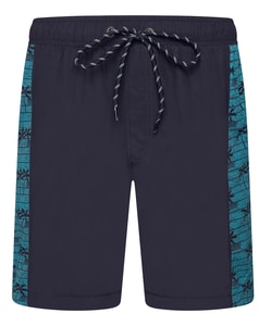 KAM Shorts mit Palmenmuster, Marineblau